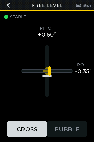 Free level bubble screen